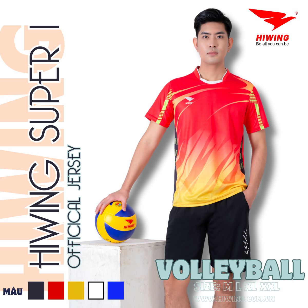 Áo bóng chuyền Nữ Hiwing Super 1 màu Đỏ